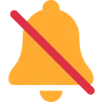 bell with slash for X / Twitter platform