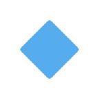 small blue diamond voor X / Twitter platform
