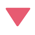 red triangle pointed down for X / Twitter platform