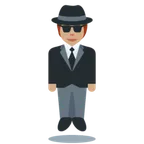 X / Twitter 플랫폼을 위한 person in suit levitating: medium skin tone