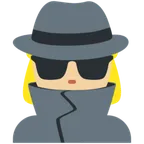 X / Twitterプラットフォームのwoman detective: medium-light skin tone