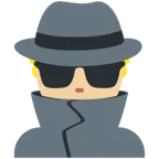 man detective: medium-light skin tone untuk platform X / Twitter