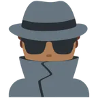 man detective: medium-dark skin tone für X / Twitter Plattform