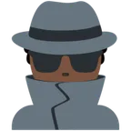 man detective: dark skin tone per la piattaforma X / Twitter