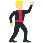 man dancing: medium-light skin tone สำหรับแพลตฟอร์ม X / Twitter