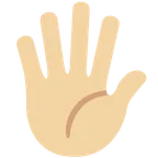hand with fingers splayed: medium-light skin tone per la piattaforma X / Twitter