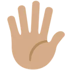 X / Twitter dla platformy hand with fingers splayed: medium skin tone