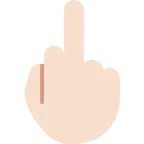 middle finger: light skin tone per la piattaforma X / Twitter
