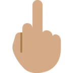 middle finger: medium skin tone pentru platforma X / Twitter