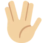 vulcan salute: medium-light skin tone لمنصة X / Twitter