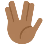 vulcan salute: medium-dark skin tone لمنصة X / Twitter