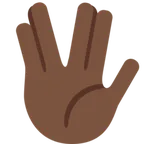 vulcan salute: dark skin tone alustalla X / Twitter