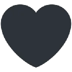 black heart til X / Twitter platform