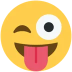 winking face with tongue til X / Twitter platform