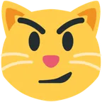 cat with wry smile untuk platform X / Twitter