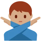 man gesturing NO: medium skin tone لمنصة X / Twitter