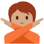 X / Twitter 플랫폼을 위한 person gesturing NO: medium skin tone