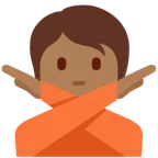 person gesturing NO: medium-dark skin tone für X / Twitter Plattform