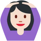 woman gesturing OK: light skin tone per la piattaforma X / Twitter