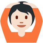 X / Twitter dla platformy person gesturing OK: light skin tone