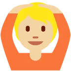 person gesturing OK: medium-light skin tone für X / Twitter Plattform