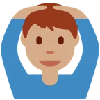 man gesturing OK: medium skin tone สำหรับแพลตฟอร์ม X / Twitter