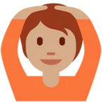 person gesturing OK: medium skin tone สำหรับแพลตฟอร์ม X / Twitter