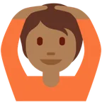 X / Twitter dla platformy person gesturing OK: medium-dark skin tone