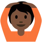 person gesturing OK: dark skin tone per la piattaforma X / Twitter