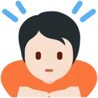 person bowing: light skin tone für X / Twitter Plattform