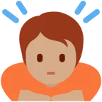 person bowing: medium skin tone für X / Twitter Plattform