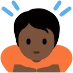 X / Twitter dla platformy person bowing: dark skin tone