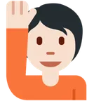 person raising hand: light skin tone لمنصة X / Twitter