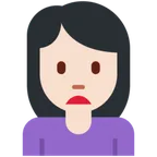 X / Twitter 플랫폼을 위한 woman frowning: light skin tone