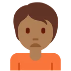 X / Twitter dla platformy person frowning: medium-dark skin tone