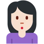 X / Twitter 플랫폼을 위한 woman pouting: light skin tone