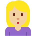X / Twitter platformu için woman pouting: medium-light skin tone