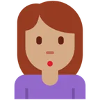 woman pouting: medium skin tone สำหรับแพลตฟอร์ม X / Twitter