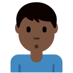 man pouting: dark skin tone til X / Twitter platform