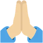 X / Twitter dla platformy folded hands: medium-light skin tone