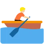 person rowing boat: medium-light skin tone untuk platform X / Twitter