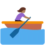 woman rowing boat: medium-dark skin tone untuk platform X / Twitter