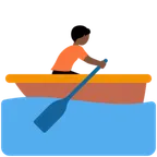 person rowing boat: dark skin tone per la piattaforma X / Twitter