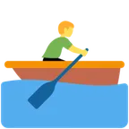 X / Twitterプラットフォームのman rowing boat