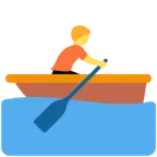 person rowing boat for X / Twitter-plattformen