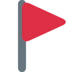 X / Twitter 플랫폼을 위한 triangular flag