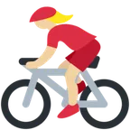 X / Twitter dla platformy woman biking: medium-light skin tone