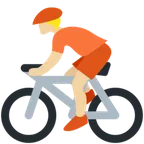 person biking: medium-light skin tone per la piattaforma X / Twitter
