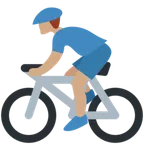 X / Twitter platformu için man biking: medium skin tone