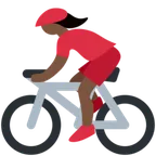 woman biking: dark skin tone لمنصة X / Twitter